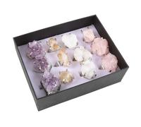 Set of 12 Assorted Crystal Rings