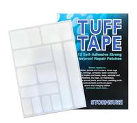 Set of 12 Assorted TUFF Tape Patches for Tent Repairs - Waterproof, Self-Adhesive, Durable - Essential for Outdoor Adventures