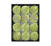 Set of 12 Christmas Tree Ball Ornaments with Flocked Velvet Coating and Metal Clips for Secure Seasonal Hanging (Green)