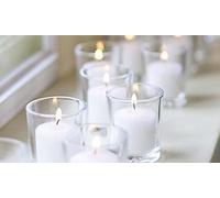 Set of 12 Clear Glass Votive Candle Holders