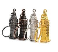 Set of 12 Die Cast Metal British Souvenirs Key Chains London Silver, Gold, Bronze and Copper Big Ben