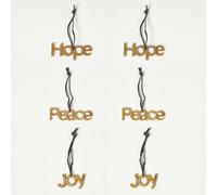 Set of 12 Gold and Silver Christmas Tree Decorations