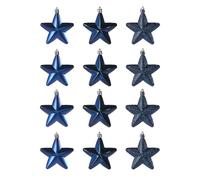 Set of 12 Hanging Stars - 7cm (navy)