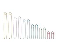 Set of 12 Knitting Stitch Holders, 6 Sizes Aluminum Yarn Stitch Holder for Blankets, Scarves, Quilts, DIY Knitting Notions Crochet Needle Hooks Craft