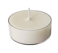 Set of 12 Maxi Tealights with Transparent Cup - Vegetable Wax Colour Ivory - Duration 10 Hours - Diameter 5.5 cm - Cereria Di Giorgio