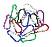 Set of 12 Mini Outdoor Carabiners Aluminium Camp Hiking Carabiner Lock Key Ring