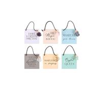 Set of 12 Modern Magic Hanging Signs KDMD Pink One Size