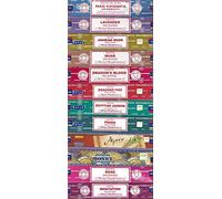 Set of 12 Nag Champa, Lavender, Arabian Musk, Egytian Jasmine, Musk, Dragon's Fire, Dragon's Blood, Prana, Ajaro, Money, Rose, Meditation by Satya Incense Bangalore (BNG)