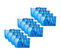 Set of 12 Original FRAKTA Large Blue Carrier Bags, 71 Litres, 55x37x35cm
