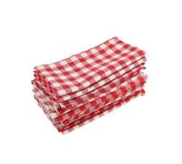 Set of 12 PCS 40x40cm Cotton Blended Plaid Checked Cloth Napkins Placemats Dining Table Tea Towels For Home & Events Use