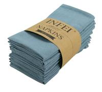 Set of 12 PCS 40x40cm Cotton Linen Blended Cloth Napkins Placemats Soft Dining Table Tea Towels For Home & Events Use