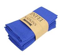 Set of 12 PCS 40x40cm Cotton Linen Blended Cloth Napkins Placemats Soft Dining Table Tea Towels For Home & Events Use