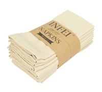 Set of 12 PCS 40x40cm Cotton Linen Blended Cloth Napkins Placemats Soft Dining Table Tea Towels For Home & Events Use