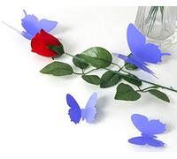 Set of 12 Purple 3D Butterfly Stickers.