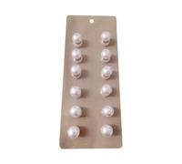 Set Of 12 Round Hijab Pins MagneticBrooches for Muslims Scarves Imitation Pearls Scarf Clip Headscarf Jewelry