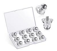 Set of 12 Sport Metal Tipped Replacement Football Studs Safety Metal Studs Football Boots Ball Boot Studs Aluminum Plastic Football Studs for Men Boy Kids Adults Shoes, 2 Sizes