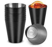Set of 12 Stainless Steel Cups Schnapps Black 30 ml Shot Glasses Set Shot Cups Drinking Cups Set Hip Flask Portable for Tasting Parties