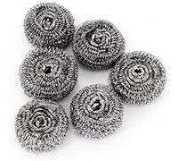 Set of 12 Steel Heavy Duty SCOURING Pads Grill BBQ Oven POTS Rust Cleaning New