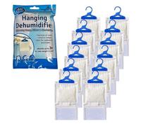 Set Of 12 Unscented Portable Wardrobe Dehumidifier Bags Prevent Damp Mould 210G Hanging Condensation Remover