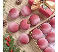 Set of 12 Velvet Christmas Ornaments for Tree and Holiday Decorating, and Lightweight Shatterproof Balls for Wreaths, Garlands and Event Accents (Gray)