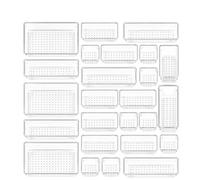 Set of 13 Clear Drawers with Dividers 4 Versatile Plastic Storage Boxes for Office Makeup and Kitchen Use - Clutter-Free Solution!