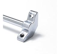 Set of 13 Simplicity Quality Stair Rods 3/8" x 28.5" Bar, Closed Plain Bracket Finial Endcaps (Satin Chrome)