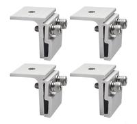 Set of 14 Aluminum Standing Seam Clamps, for Solar Panel Roof Mounting with Stainless Steel Fasteners, Suitable for Sheet Metal Roofs(4pcs)