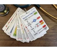 Set of 14 Healthcare, Nursing, Medical Educational Pocket Cards with Sepsis Screening Tools, Adult ALS, Paediatric ALS/Anaphylaxis, Safeguarding