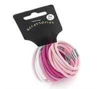 Set of 14 Pink Tonal Thick Hair Elastics Bobbles Hair Bands