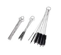 Set of 15 Cleaning Brushes and 10 Cleaning Needles - For Small Openings/Tubes/Pipes - For example: Spray Paint Gun, Car/Motorcycle/Scooter Carburetor, Pet Feeding Bottle, Coffee Machine, etc.