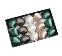 Set of 15 Velvet Satin Christmas Ornaments for Tree Hanging Decoration with Soft Texture and Refined Look Suitable for Holiday Home and Office Decor (C)