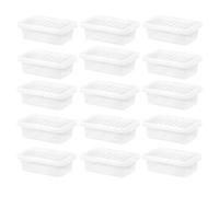 (Set of 15) Wham Plastic Container 4L Storage Box with Lid - Clear