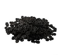 Set of 150 Outdoor Light Clips S-Hook Gutter Hooks for Hanging Christmas Lights or Mini String Lights Securely on Gutters Railings or Outdoor Surfaces, Weather-Resistant Plastic(Black)