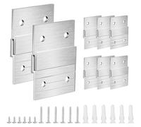 Set of 16 2 Inch For French Cleat Z Bar Heavy Duty Aluminum Picture Hangers for Mounting Mirrors Artwork Shelves Cabinets and Wall Decor with Strong Hold