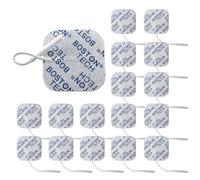Set of 16 Boston Tech Electrodes, 5x5 cm. Supersoft Reusable Pads. Compatible with All TENS and EMS Electro Stimulators with a 2 mm Pigtail Connection (Pin) Connector.