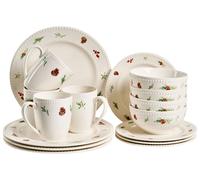 Set of 16 Dinnerware MARJORAM Porcelain White