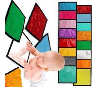 Set of 16 Soft Activity Mats for Toddlers, Machine Washable, Multi-Sensory Textures for Early Learning and Safe Exploring, Portable Sensory Development Mat