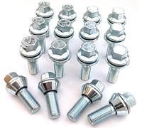 Set of 16 x alloy wheel M12 x 1.5 (12mm) thread, 17mm Hex Wobble Wobbly Vari bolts variable Variation PCD 5x120, 5x118 and 4x100, 4x98 for BMW (#002)