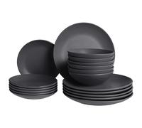 Set of 18 Dinnerware VIVANI Stoneware Black