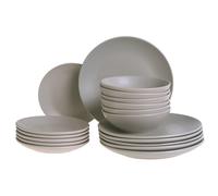 Set of 18 Dinnerware VIVANI Stoneware Grey