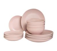 Set of 18 Dinnerware VIVANI Stoneware Pink