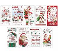 Set of 18 Three Fold Cute Traditional Christmas Money Envelopes Gift Card Voucher Wallet| Random Selection| Xmas Seasonal Greetings with Paper Envelops| Sparkling Blinking Glittering Festive Designs