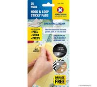 Set Of 180 Hook & Loop Sticky Pads 22X22mm Self Adhesive Notes Multi Purpose