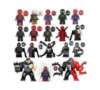 Set of 18pcs Minifigures Marvel Superheroes Spiderman Venom Fit Lego
