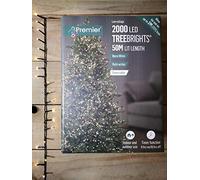 TREEbrights Warm White LED Christmas Tree Lights With Timer - 50M
