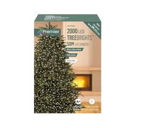 Set of 2,000 White & Warm White LED TreeBright Christmas Lights with Optional 8hr on/16hr Off Timer