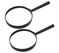 Set of 2-100mm Magnifying Glass 4" Easy Reading Inspection Tool 3x Handheld Magnifying Glass Reading Magnifier For Reading Miniature Map Seniors Reading Close Work Coins Jewelry