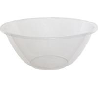 Set of 2 20cm MIXING BOWL CLEAR PLASTIC by WhiteFurze Salad Fruit Bowl