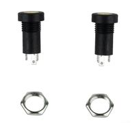 Set of 2 3 5mm Audio Jacks Aux Socket with 3 Pole Stereo Connector, Panel Mount Design, Gold Plated Contact Pins for Reliable Audio