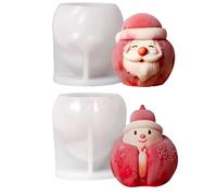 Set of 2 3D Silicone Candle Moulds Set, DIY Candle Moulds for Home, Gifts & Christmas - Silicone Moulds Casting Moulds Perfect Candle Moulds for DIY Beginners and Advanced Users (Apple)